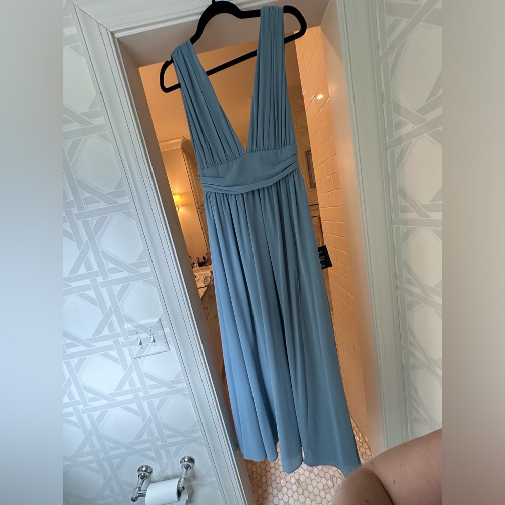Lulus Heavenly Hues Light Blue Maxi Dress - NWT but Altered at Bottom